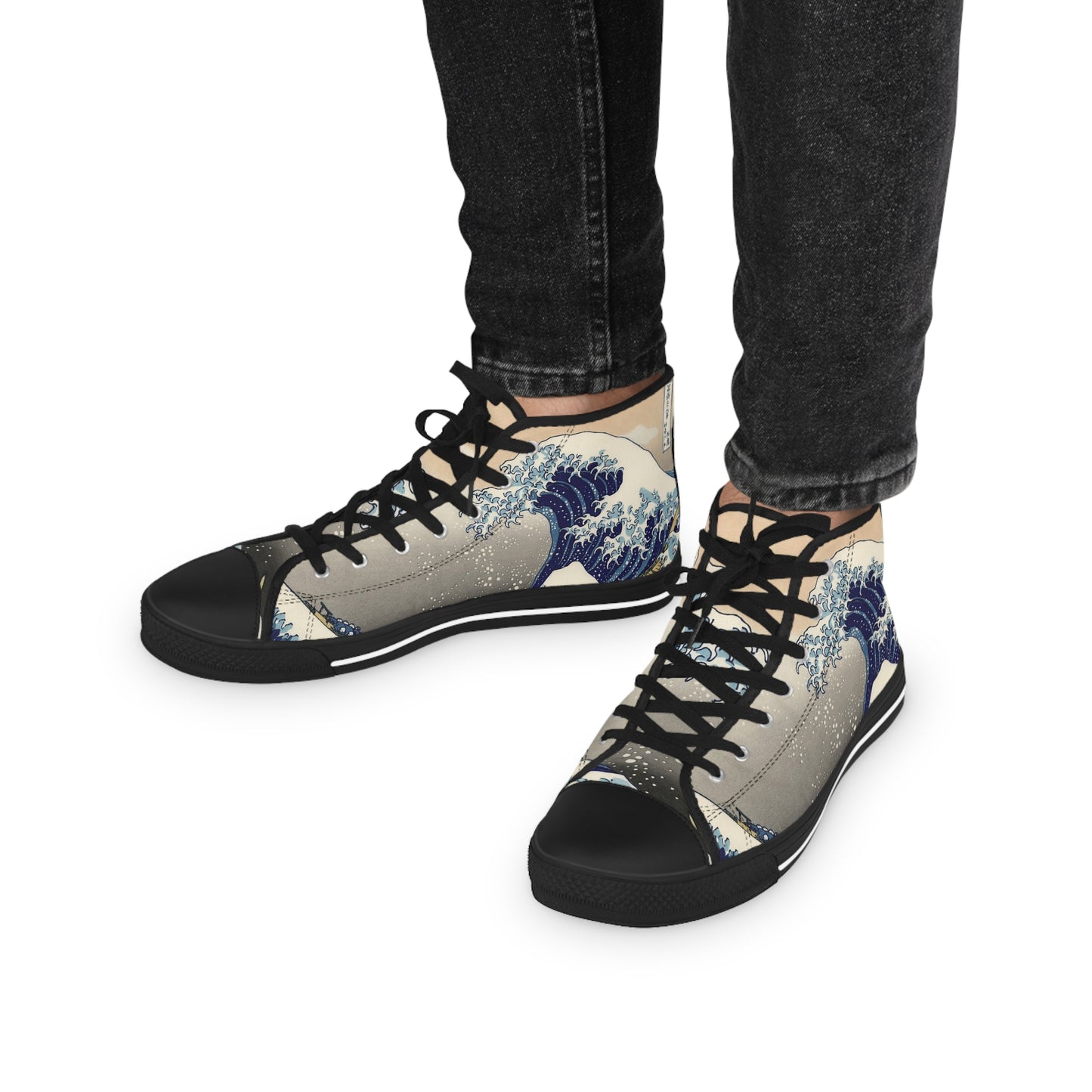 Wave Design High Top Sneakers for men