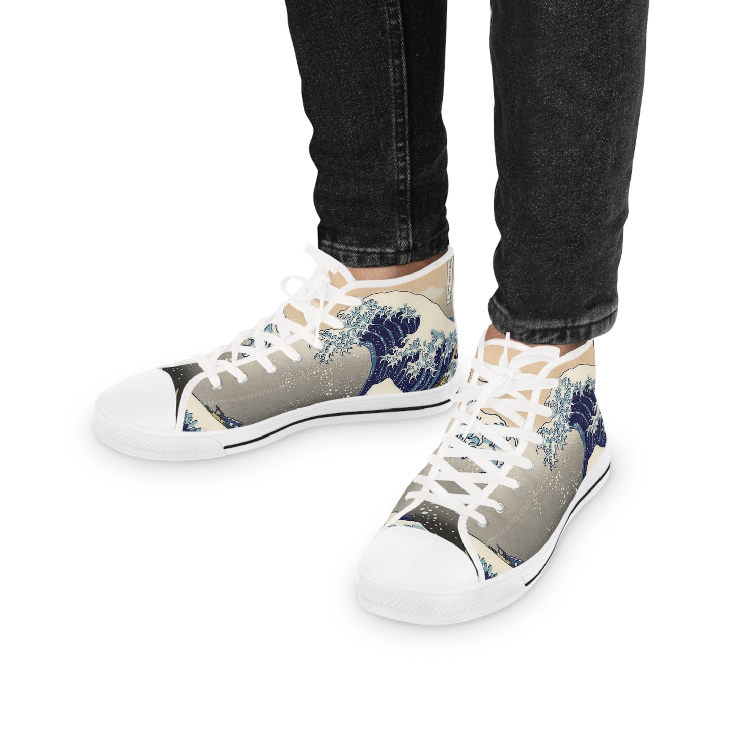Wave Design High Top Sneakers for men