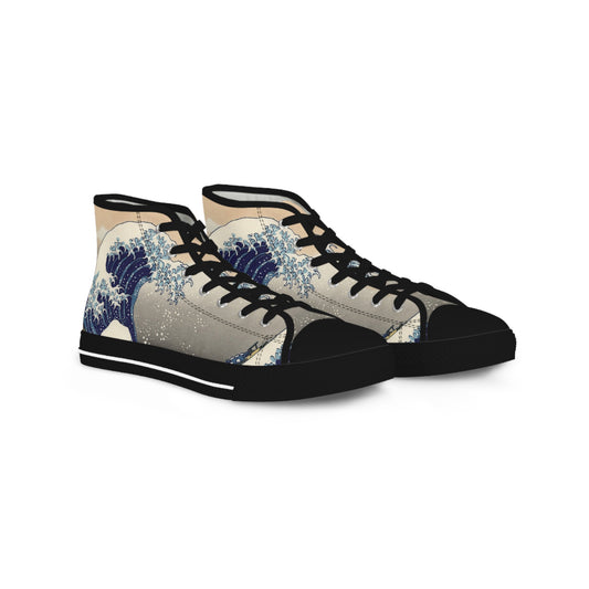Wave Design High Top Sneakers for men